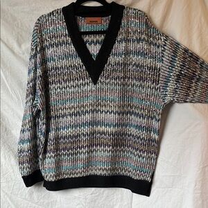 Missoni Oversized V-neck Sweater with Sequins Size 40 (US 8-10)